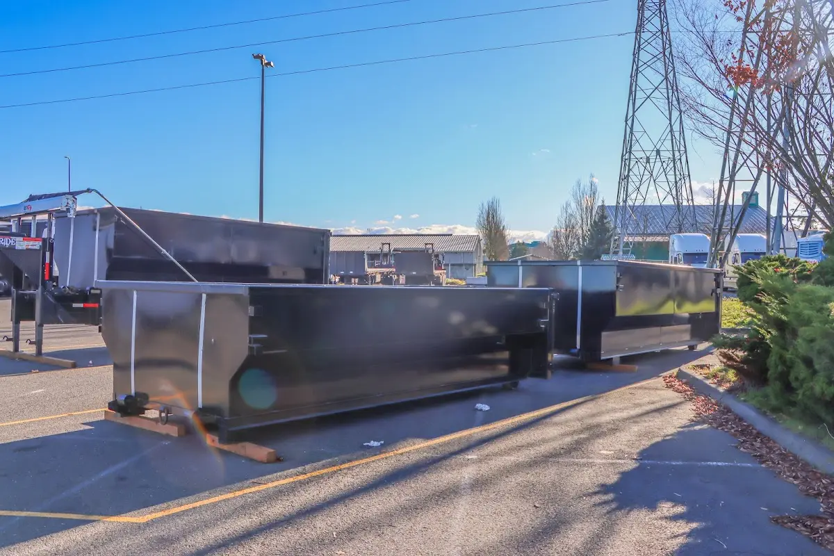 Roll-off dumpster ready for waste disposal at job site for Roofing Dumpster Rental in Catalina Foothills